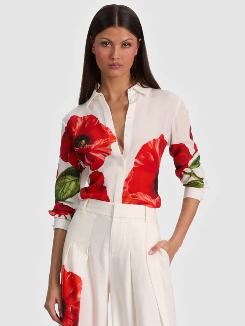 Alice & Olivia Willa silk blouse